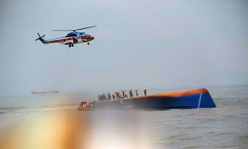 Hiện trường vụ chìm tàu Hoàng Phúc 18 trên biển Cần Giờ làm 4 thuyền viên tử nạn xảy ra ngày thứ 6 (30/10/2015) vừa qua.