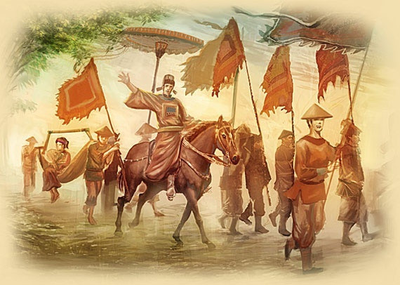 Hoàng Sầm quê ở huyện Hiệp Hòa, tỉnh Bắc Giang ngày nay. Hồi nhỏ, dù nhà rất nghèo, ông say mê con gái tài sắc của thượng thư Nguyễn Công Doãn. Ông đến xin cưới, bị từ chối nên sau đó quyết chí học giỏi, thi đỗ thám hoa và được thượng thư gả con gái cho.