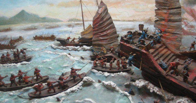  Bạch Đằng giang (981): 43 năm sau chiến công hiển hách của Ngô Quyền, vua Lê Hoàn một lần nữa chọn sông Bạch Đằng để quyết chiến, tiêu diệt quân Tống xâm lược. Cọc gỗ được cắm xuống sông, sau đó giả thua để dụ địch vào thế trận mai phục. Cũng như thái tử Hoằng Tháo của nhà Nam Hán xưa kia, viên chủ tướng Hầu Nhân Bảo tiếng tăm lẫy lừng của nhà Tống đã tử trận.