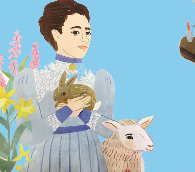  Beatrix Potter - họa sĩ sáng tạo nên nhân vật Thỏ Peter: Beatrix Potter (1866-1943) được khuyến khích vẽ các vật nuôi trong nhà từ nhỏ. 8 tuổi, những cuốn sổ của cô đã kín hình ký họa. Beatrix sáng tác truyện về thỏ Peter để tặng con trai cô gia sư của mình. Chú thỏ được cả thế giới yêu thích đi từ sách tranh ra nhiều sản phẩm trong cuộc sống. Không chỉ là tác giả sách tranh tài năng, thắp sáng tâm hồn trẻ thơ, Beatrix còn là nhà bảo tồn thiên nhiên. Mỗi năm có khoảng hơn 2 triệu cuốn sách của Beatrix được bán, tức là cứ một phút lại có 4 cuốn sách được bán ra.