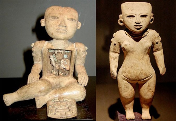 Còn những bức tượng lớn đại diện cho các tầng lớp khác nhau của xã hội, như chiến binh, người cai trị, thương gia hoặc phụ nữ giàu có của giới thượng lưu Teotihuacan trong thời cổ đại. Hiện những bức tượng này nằm ở Bảo tàng Nhân chủng học Quốc gia, Thành phố Mexico, Mexico.