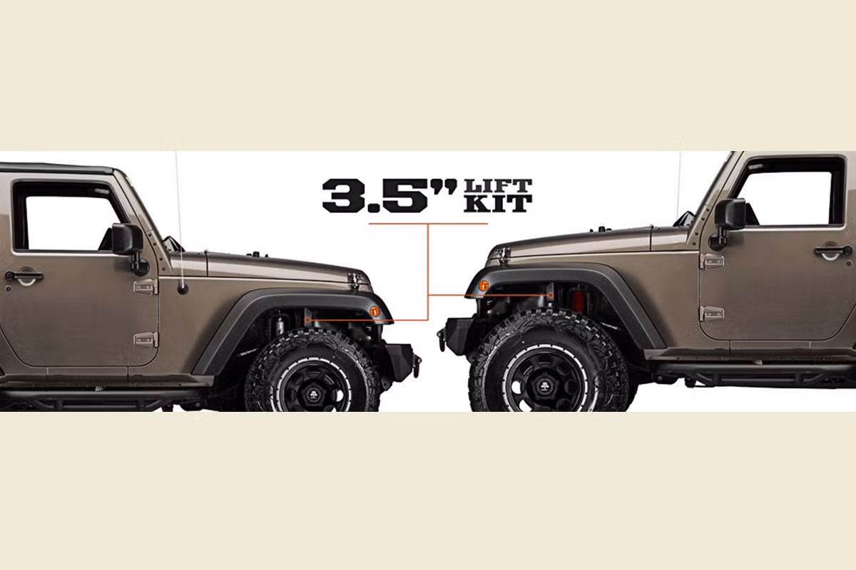 Máy dầu - gầm cao là 2 yêu cầu cần đạt được của mỗi mẫu xe off-road. Do đó, hãy tăng khoảng sáng gầm bằng cặp lốp gai chuyên dụng có kích thước lớn, vừa là để tăng thêm độ hầm hố cho xe, vừa làm tăng biên dạng (hoa mặt lốp) và cải thiện độ ổn định trên các địa hình phức tạp.