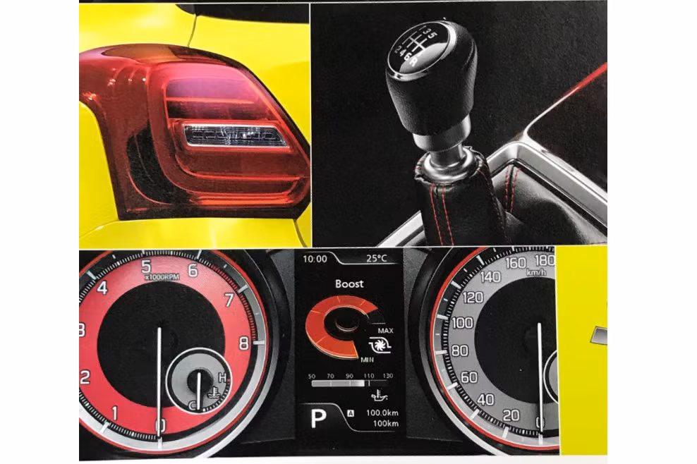 Swift Sport thế hệ mới sẽ được hãng xe ôtô Suzuki trang bị khối động cơ tăng áp 1.4l mới thay cho bản động cơ chạy xăng/dầu 1.6L NA. Động cơ này sản sinh công suất 150 PS ở vòng tua máy 5.500 rpm và momen xoắn cực đại 245 Nm tại dải vòng tua 1.500-4.000 rpm, đi kèm là hộp số tự động 6 cấp hoặc loại hộp số tay 6 cấp.