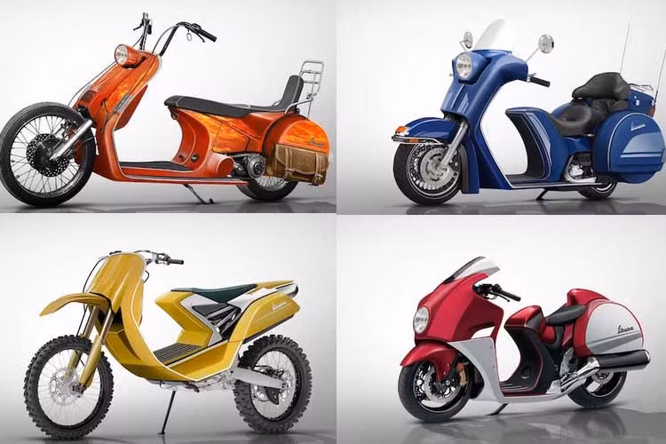 Những chiếc xe môtô phong cách Vespa đậm chất lịch lãm và tinh tế, mang những nét hoài cổ đậm chất Ý trở thành nguồn cảm hứng cho loạt thiết kế xe môtô của Jenning Harley-Davidson.