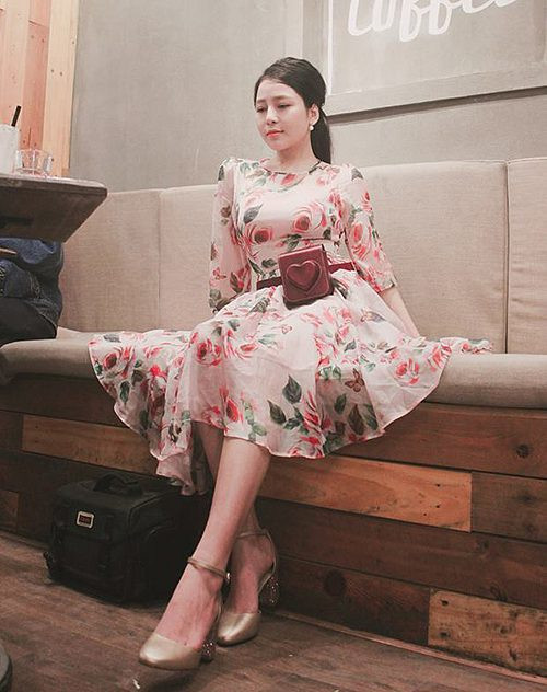 Trâm Anh sở hữu cả một kho váy áo với những bộ cánh cực kỳ điệu đà. Ảnh: a4vn.