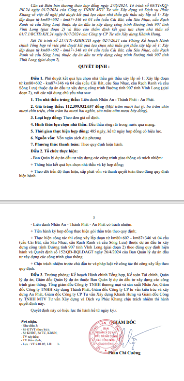 Vinh Long: Nang luc nha thau trung goi lam duong giao thong hon 112 ty