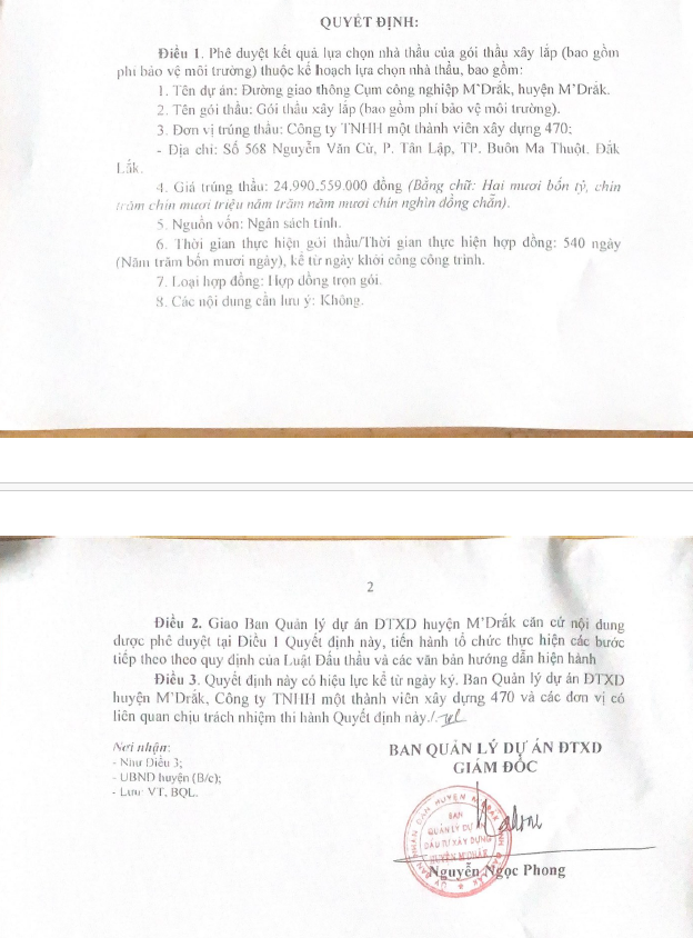 Dak Lak: Cong ty Xay dung 470 trung goi thau lam duong gan 25 ty dong-Hinh-2