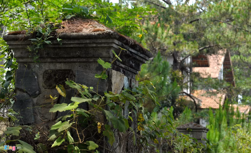 Cỏ dại phủ kín từ phía trước cổng đến bên trong căn biệt thự bỏ hoang ở Măng Đen. Ông Nguyễn Văn Lân, Chủ tịch huyện KonPlông cho hay do suy thoái kinh tế trong nước và thế giới, các chủ đầu tư gặp khó khăn tài chính nên tạm dừng xây công trình khiến nhiều biệt thự rơi vào cảnh bỏ hoang ở Măng Đen.