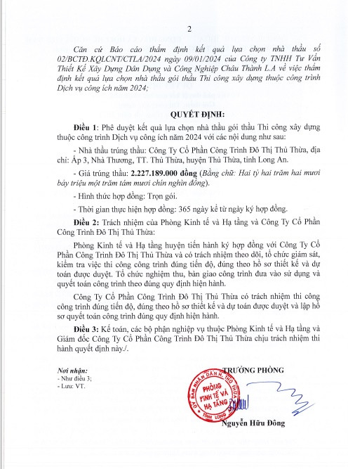 Cong ty CP Cong trinh do thi Thu Thua 1 ngay trung 2 goi thau-Hinh-2