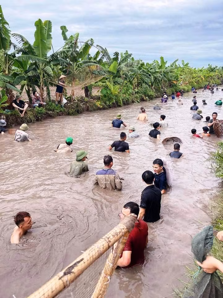 Phần lớn những người tham gia là những người đàn ông, thanh niên xã An Thanh.