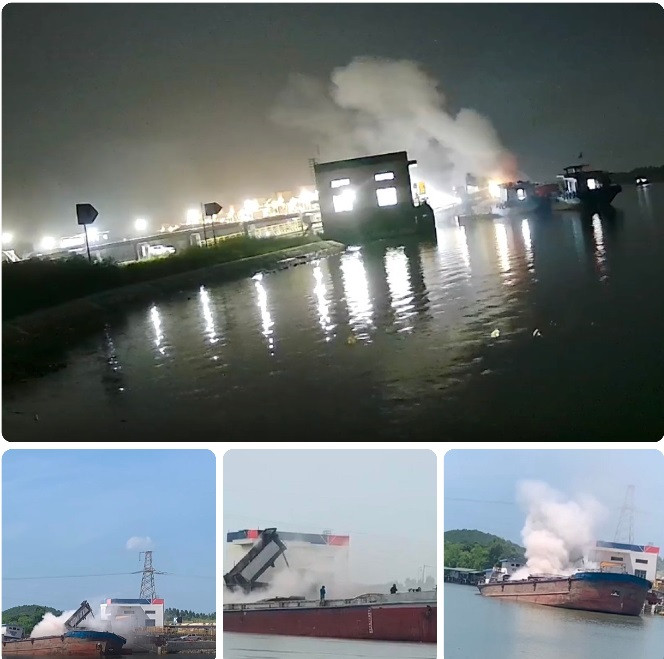 Bụi do tro xỉ NM Nhiệt điện Hải Dương: Yêu cầu dừng vận chuyển bằng đường thủy Bui do tro xi NM Nhiet dien Hai Duong: Yeu cau dung van chuyen bang duong thuy