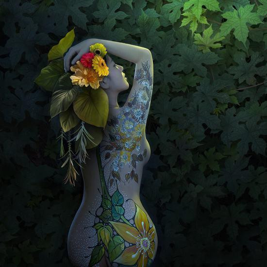 Su that tran trui ve nghe nguoi mau khoa than body painting-Hinh-4