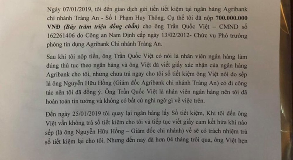 Nguyen pho phong Agribank nghi “cuom” 700 trieu tiet kiem khach hang