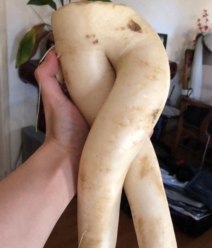 Tưởng là đôi chân hoàn mỹ...ai ngờ thực chất là củ cải.