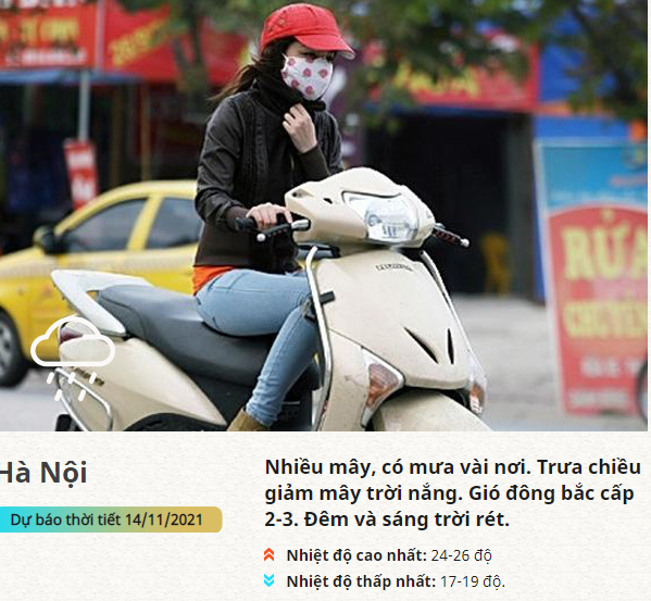 Du bao thoi tiet 14/11: Mien Bac am dan, Trung Bo van mua lon