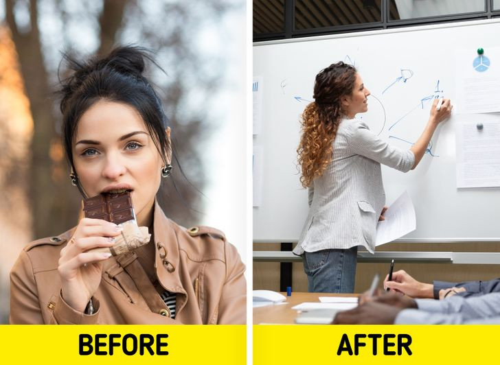 Sô cô la đen đã được chứng minh là giúp cải thiện lưu lượng máu lên não. Ăn thực phẩm này điều độ là một cách lành mạnh có thể giúp bạn trở nên minh mẫn, tập trung hơn.