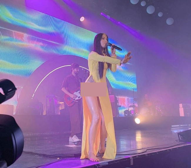 Nhiều sao Việt cũng đã lên tiếng phản đối việc lựa chọn phục trang và cách mặc chưa tinh tế này của cô.