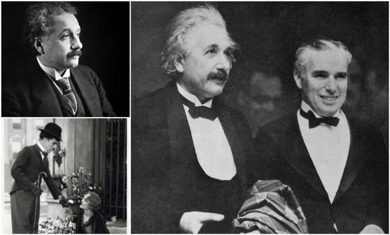Trong chuyến đi tới Mỹ, Einstein đã có cuộc gặp với Carl Laemmle - người đứng đầu Universal Pictures. Do nhà khoa học thiên tài này rất thích phim ảnh nên ông Laemmle mời Einstein xem một bộ phim của Charlie Chaplin.