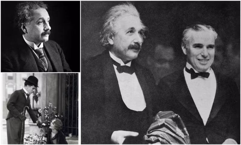 Trong chuyến đi tới Mỹ, Einstein đã có cuộc gặp với Carl Laemmle - người đứng đầu Universal Pictures. Do nhà khoa học thiên tài này rất thích phim ảnh nên ông Laemmle mời Einstein xem một bộ phim của Charlie Chaplin.