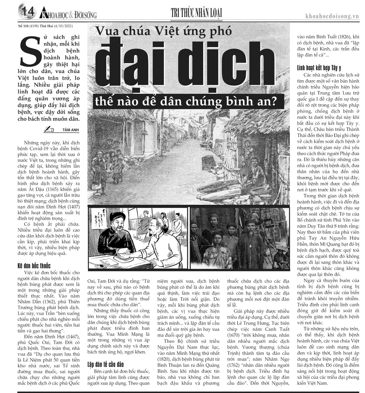 Vua chua Viet ung pho dai dich the nao de dan chung binh an?