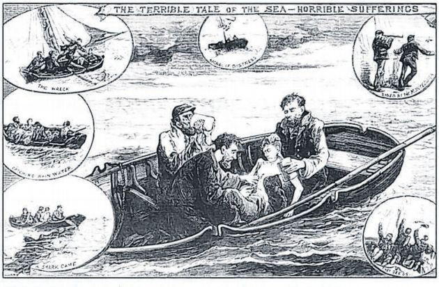 Sau 19 ngày lênh đênh trên biển, họ dùng hết thức ăn. Trong hoàn cảnh đó, người thuyền trưởng đề nghị bốc thăm để chọn ra người hi sinh mạng sống để cứu 3 người còn lại. Kế hoạch này bị hủy bỏ vì một thành viên phản đối.