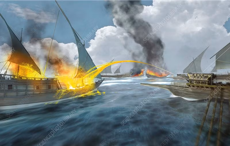 Các chuyên gia cho rằng, người xưa có thể đã dùng hỗn hợp các chất hóa học để tạo ra ngọn lửa Hy Lạp như: naptha, sulphur, nhựa thông… Đến ngày nay, họ vẫn chưa thể tìm ra công thức chính xác để tạo ra ngọn lửa Hy Lạp.