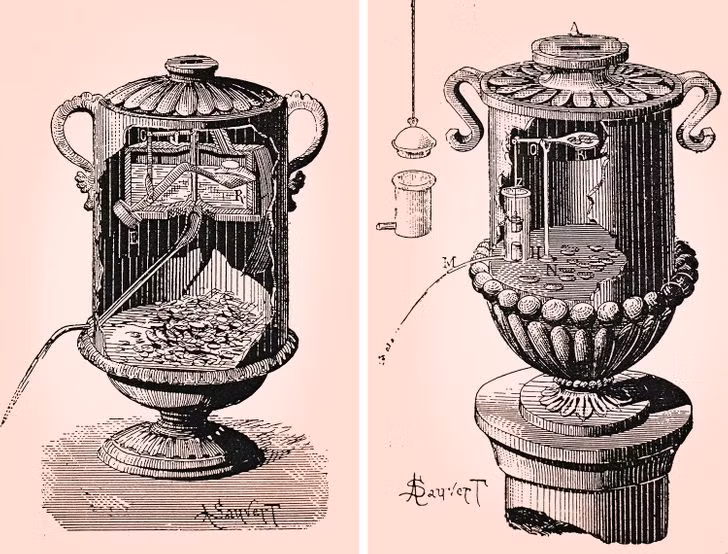 Nền văn minh Ai Cập cổ đại gây chú ý khi có một phát minh để đời được con người ứng dụng đến ngày nay là máy bán hàng tự động. Theo các chuyên gia, kỹ sư Heron xứ Alexandria đã sáng chế ra chiếc máy bán hàng tự động đầu tiên của nhân loại.