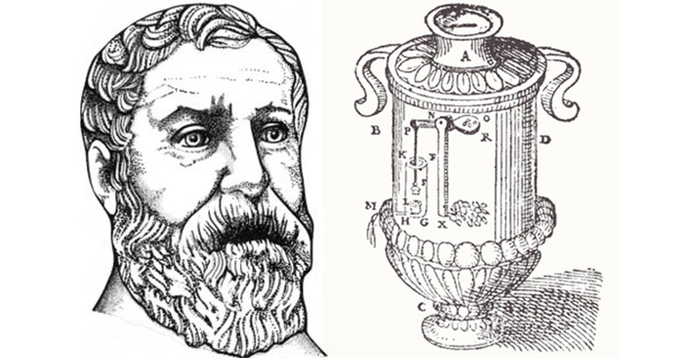 Khi người dân thả một đồng xu vào khe hở phía trên bình, thiết bị trên sẽ chảy ra một lượng nước Thánh nhất định. Theo đó, người dân sẽ lấy cốc nước ra uống mà không cần các tu sĩ lấy nước Thánh cho.