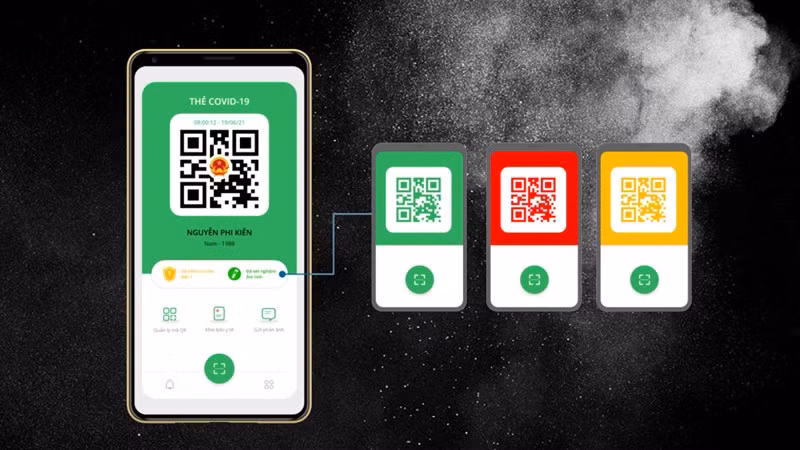 Người có thẻ đỏ là những trường hợp cả màu nền và mã QR cùng có màu đỏ. Ảnh: Báo Yên Bái.