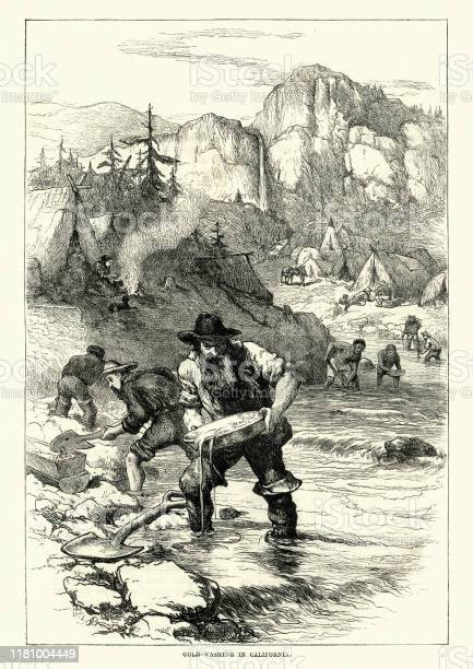 Nhiều con sông, suối ở California trở thành điểm đến của những người đào vàng. Nguyên do là bởi những nơi này thường có lượng vàng lớn và dễ khai thác. Người dân có thể dễ dàng đào bới, sàng, đãi đất đá để tìm thấy các mảnh vàng nhỏ, bụi vàng nhờ các dụng cụ, máy móc thô sơ.