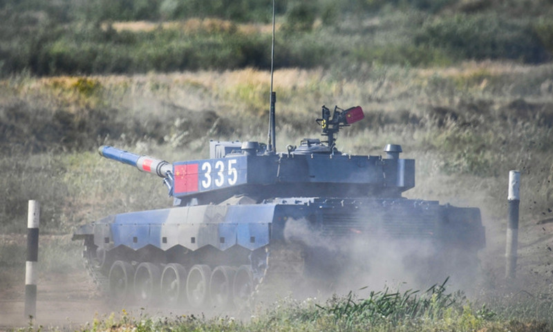 Xe tăng chủ lực Type 96B Trung Quốc mang tới Army Games 2022. Ảnh: Xinhua.