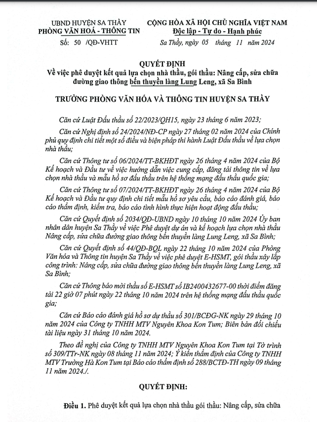 1 ngay Cong ty Truong Phat Kon Tum trung 3 goi xay lap tai Sa Thay-Hinh-3