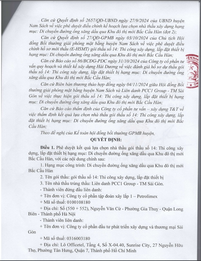 Lien danh cua PCC1 se lap dat duong ong xang dau qua KDTM Bac Cau Han-Hinh-2