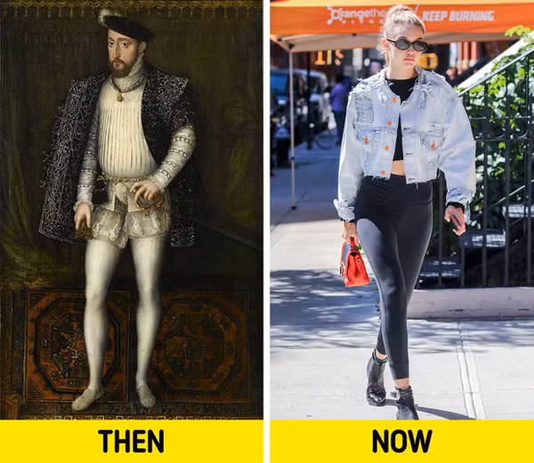 Quần tất: Quần tất với khả năng ôm sát, giúp người mặc tôn đôi chân dài thon gọn. Thật bất ngờ, món đồ nữ tính này ban đầu được thiết kế dành cho nam giới. Ở thời trung cổ, chúng rất hữu dụng để mặc hàng ngày, trong quân ngũ. Nam giới sẽ kết hợp với legging hoặc váy ngắn, tất chân.