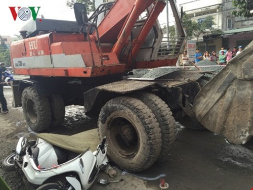 Hiện trường vụ tai nạn.