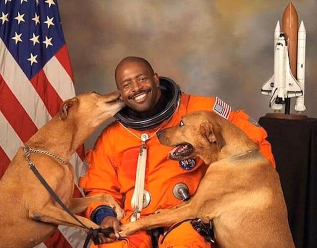 Chú chó ngạc nhiên khi thấy bạn gái hôn chủ nhân đầy âu yếm.