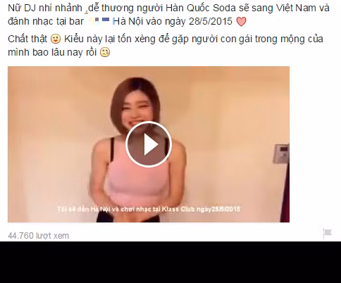 Mới đây, nữ DJ 9X xinh đẹp đã xác nhận sẽ đến Hà Nội vào ngày 28/5 tới đây để tham dự một sự kiện, tổ chức tại một quán bar mới nổi. Fan Việt trước thông tin này dường như phát cuồng và không ít người đang có ý định "dồn thóc lúa" để được nhìn tận mắt DJ Soda biểu diễn.
