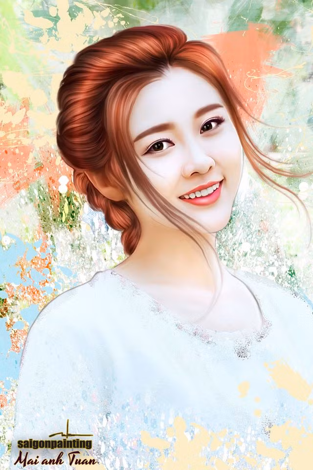 Ngô Công Hưng tiết lộ nhiều hơn về công việc của mình và nhóm bạn: "Đầu tiên em phải phác họa hình ảnh trên máy tính, sau đó vẽ thủ công trên illustrator và Photoshop. Bức tranh sau khi hoàn thiện sẽ được đem đi in canvas bằng mực dầu và gửi đến tay khách hàng".