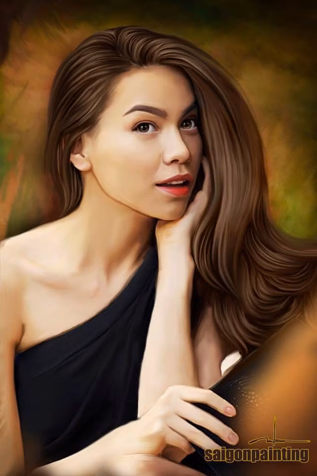 Công Hưng thích thú khoe: "Được tặng những bức trang mang phong cách lạ như vậy, nhiều anh chị nghệ sĩ có nói lại là họ rất thích. Điều này làm em rất vui và cảm thấy hãnh diện".