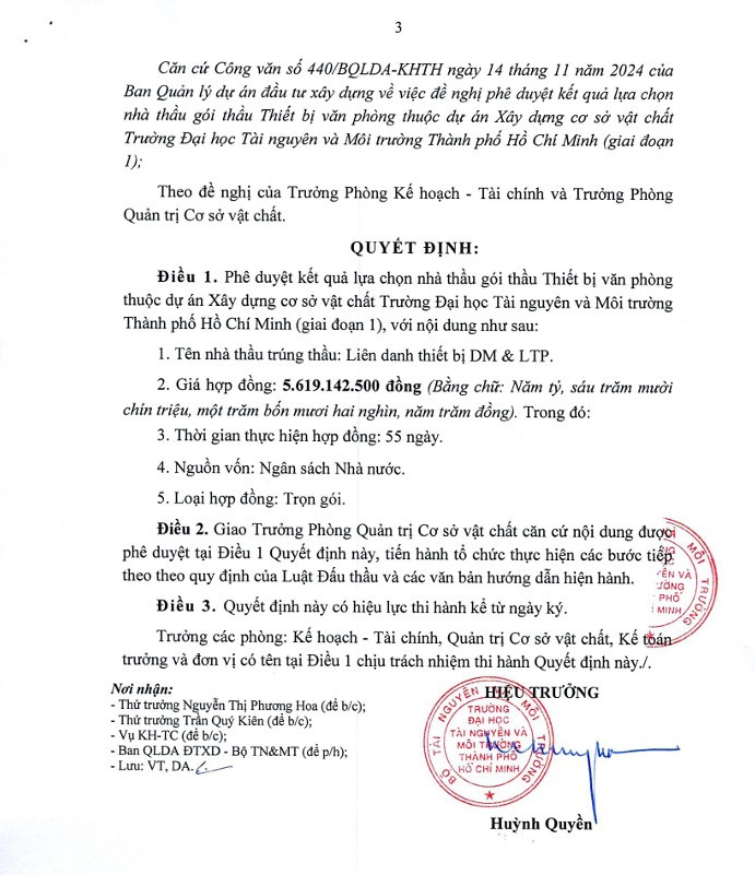 TP HCM: Gói thiết bị của Trường ĐH Tài nguyên và Môi trường đã có chủ - Hình 3 TP HCM: Goi thiet bi cua Truong DH Tai nguyen va Moi truong da co chu-Hinh-3