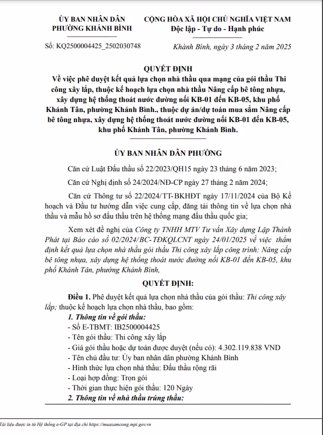 Binh Duong: Goi thau lam duong hon 4 ty ve tay giao thong Thien Hung