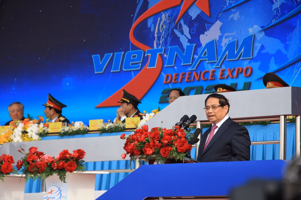 Thủ tướng Phạm Minh Chính phát biểu khai mạc triển lãm và nhấn mạnh một trong những mục đích của triển lãm là tăng cường, mở rộng quan hệ hợp tác quốc tế, đối ngoại quốc phòng, tạo dựng lòng tin giữa Việt Nam và các nước trên thế giới; chia sẻ chính sách, đường lối đối ngoại quốc phòng; chủ trương xây dựng quân đội và phát triển nền CNQP; tạo điều kiện để các quốc gia, các công ty, doanh nghiệp trong nước, quốc tế giới thiệu, trưng bày sản phẩm, tìm kiếm cơ hội mở rộng hợp tác.