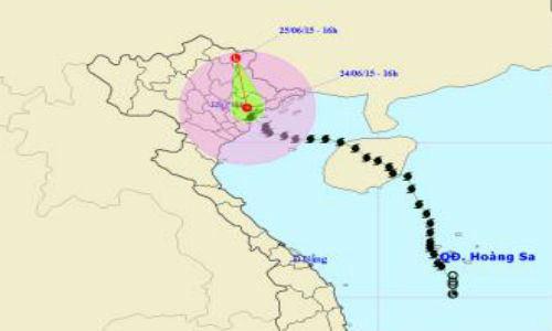 Bao so 1 da suy yeu thanh ap thap nhiet doi