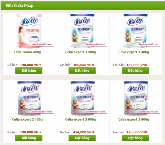 Ảnh chụp màn hình website: sieuthisua247.com.