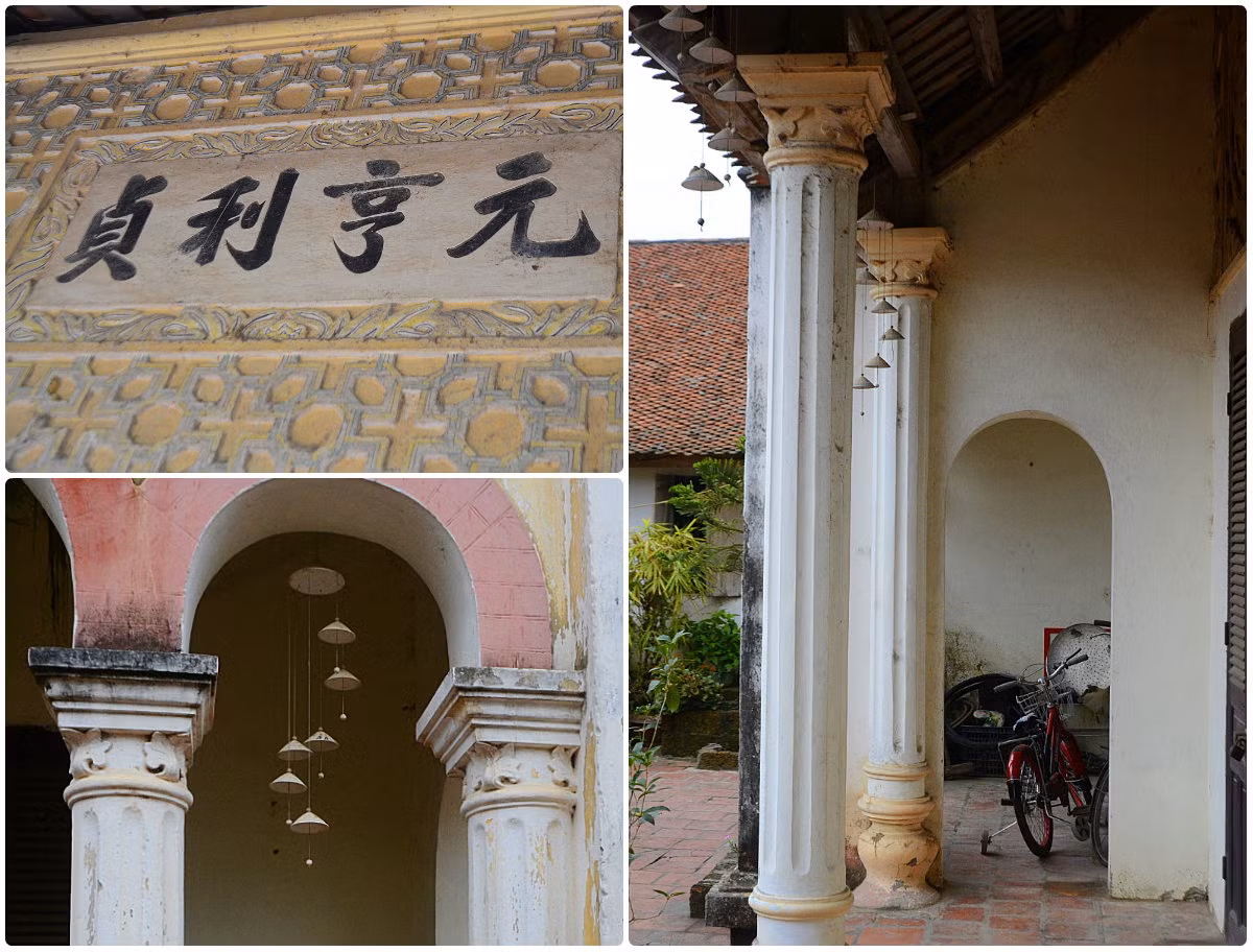 Nhiều cột trụ có đường kính rộng khoảng 25cm với vẻ chắc chắn, vững chãi.