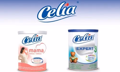 Hai mẫu sữa Celia của Tập đoàn Lactalis (Pháp). Ảnh: Internet.