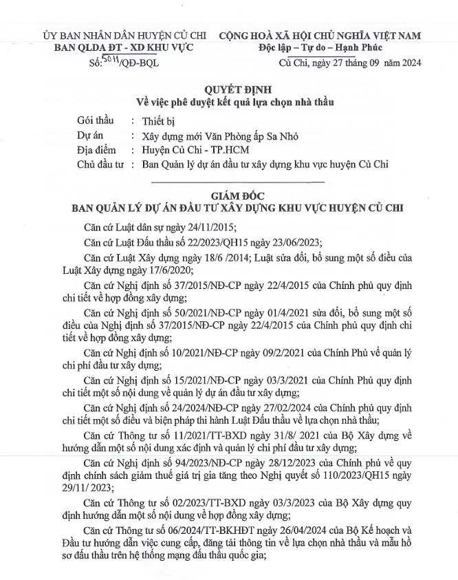 TP HCM: Cty Toàn Năng được chỉ định 6 gói thầu thiết bị tại Củ Chi - Hình 3 TP HCM: Cty Toan Nang duoc chi dinh 6 goi thau thiet bi tai Cu Chi-Hinh-3