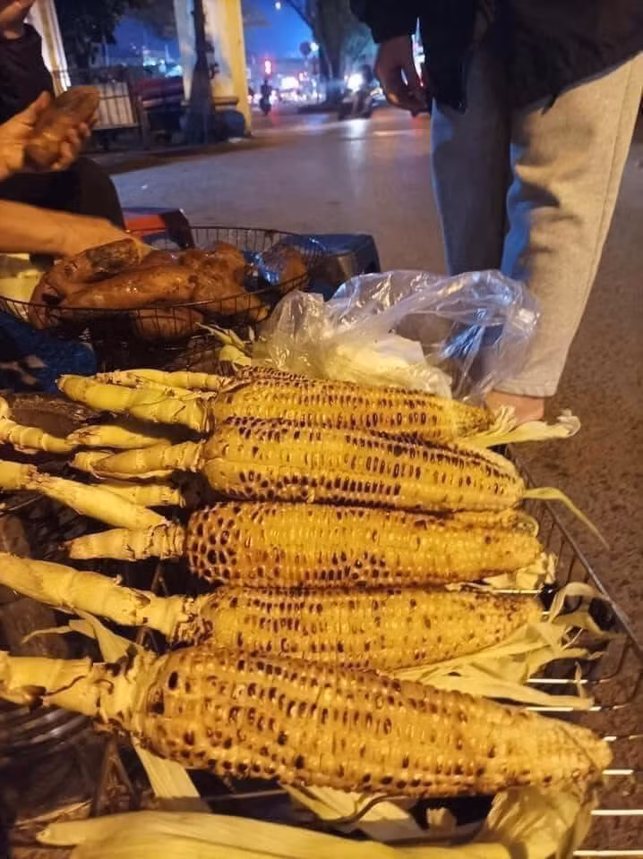 Khi tiết trời chuyển lạnh, hương thơm lừng của ngô khoai nướng bốc lên nghi ngút khói, trở thành một bản tình ca mùa đông khó cưỡng. Mỗi bắp ngô vàng óng, mỗi củ khoai tím than đều mang trong mình một hương vị ngọt ngào, ấm áp, xua tan đi cái lạnh giá của mùa đông.