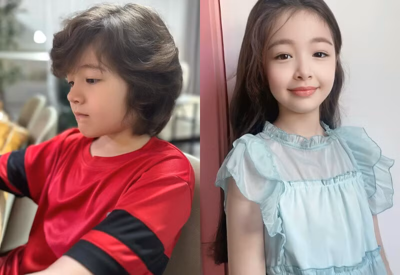 Nhan sắc của con trai, con gái Elly Trần khiến người khác phải trầm trồ.