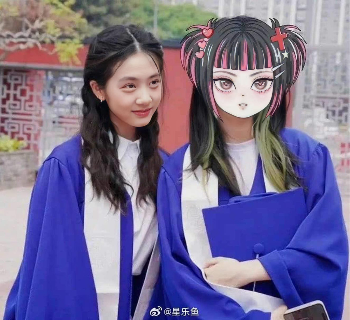 Ở tuổi vị thành niên, Huỳnh Đa Đa nhận về "mưa lời khen" khi sở hữu nhan sắc trong veo. Đặc biệt, cô bạn còn được nhiều người cho rằng có tướng thi Hoa hậu sở hữu chiều cao vượt trội hơn 1m7. (Ảnh: Weibo nhân vật)